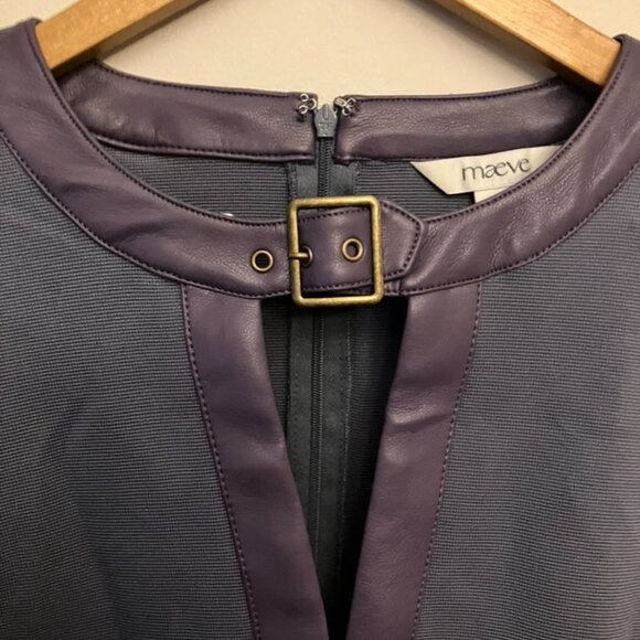 Gray Winter Dress with Leather Trim NWT - Picture 3 of 14